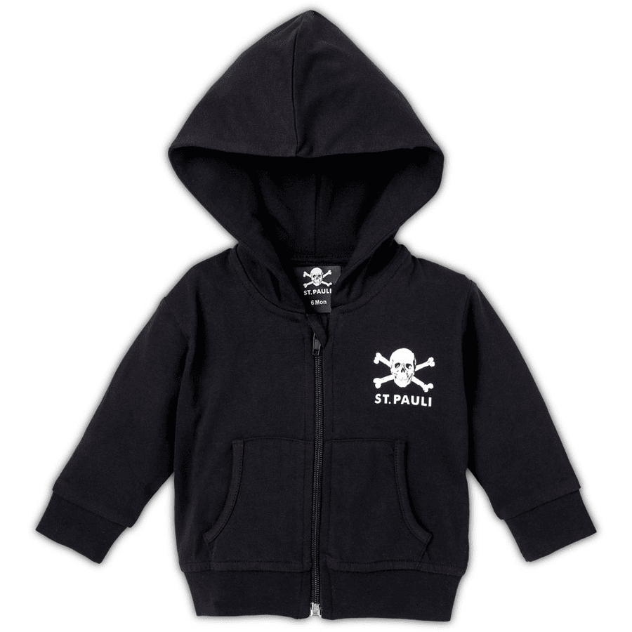 St. Pauli Kapuzenjacke Totenkopf schwarz