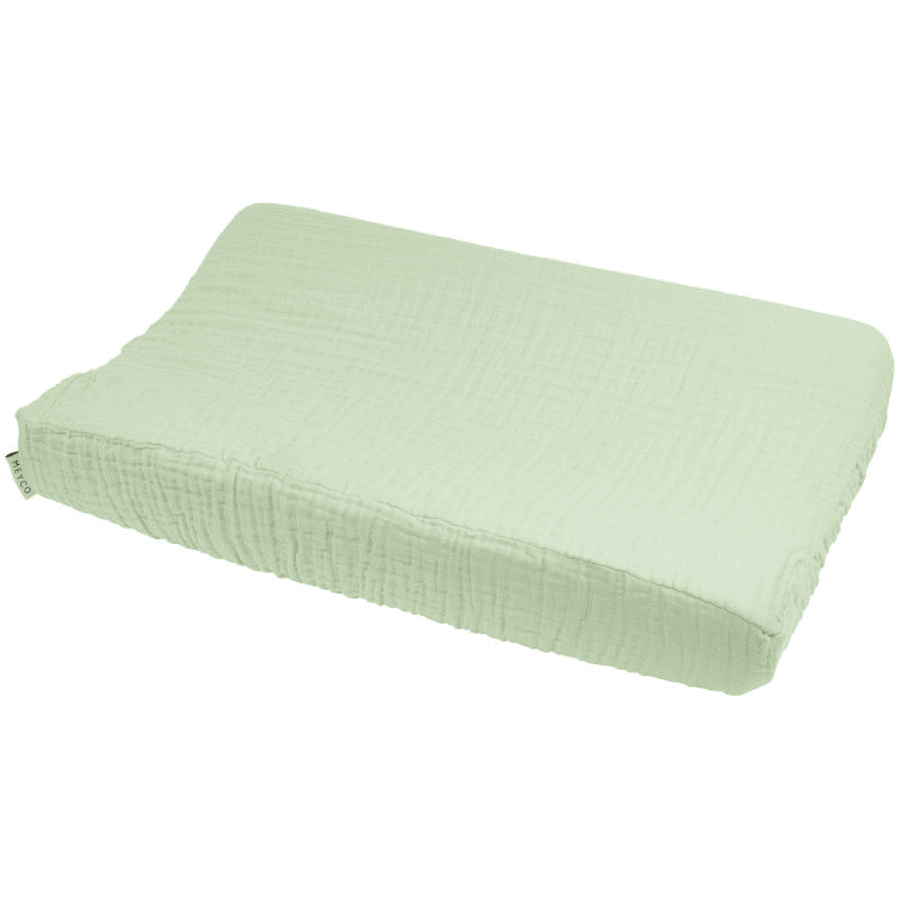 MEYCO Housse de matelas à langer mousseline uni Soft Green 50x70 cm