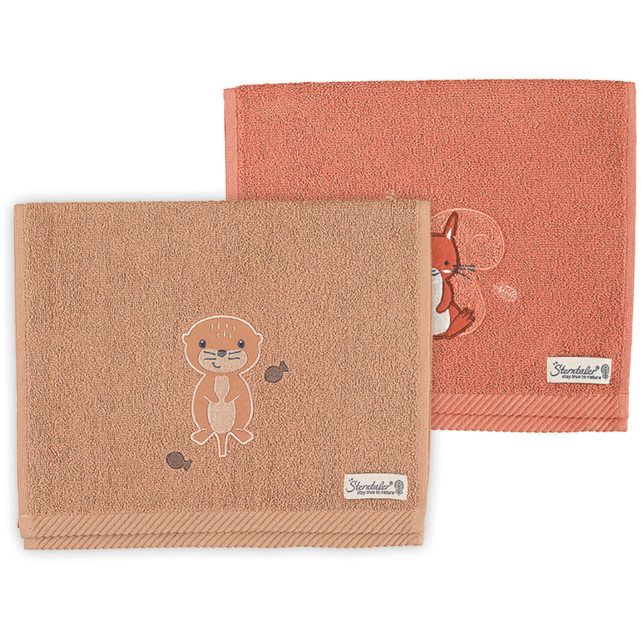 Sterntaler Dětská osuška Twin Pack Enna+Otti coral 50 x 30 cm