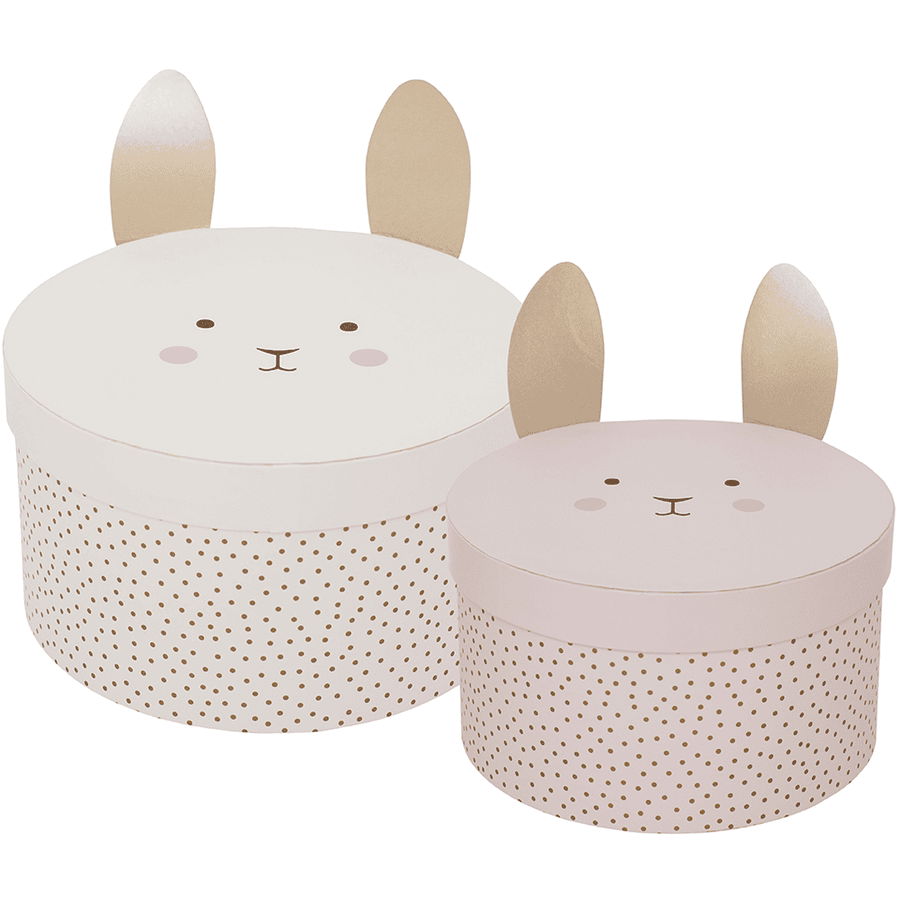 JaBaDaBaDo Boîte de rangement enfant lapin, lot de 2