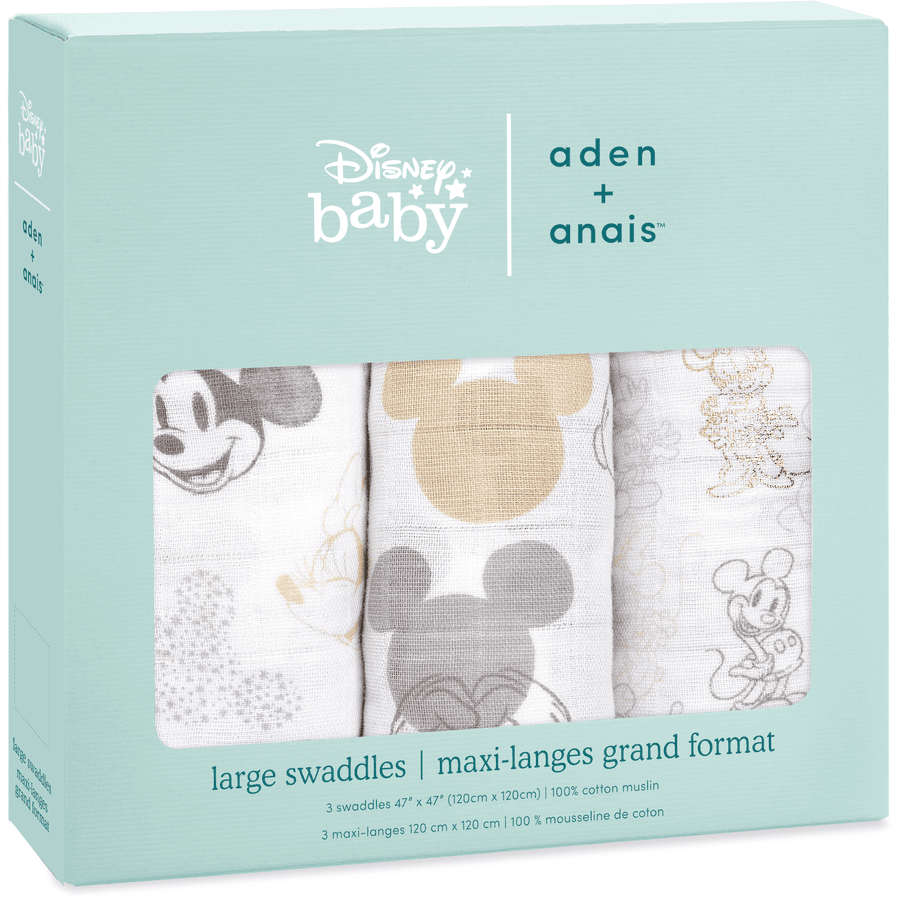 aden + anais™ puck wipes Mickey Mouse + Minnie Mouse 3-pack