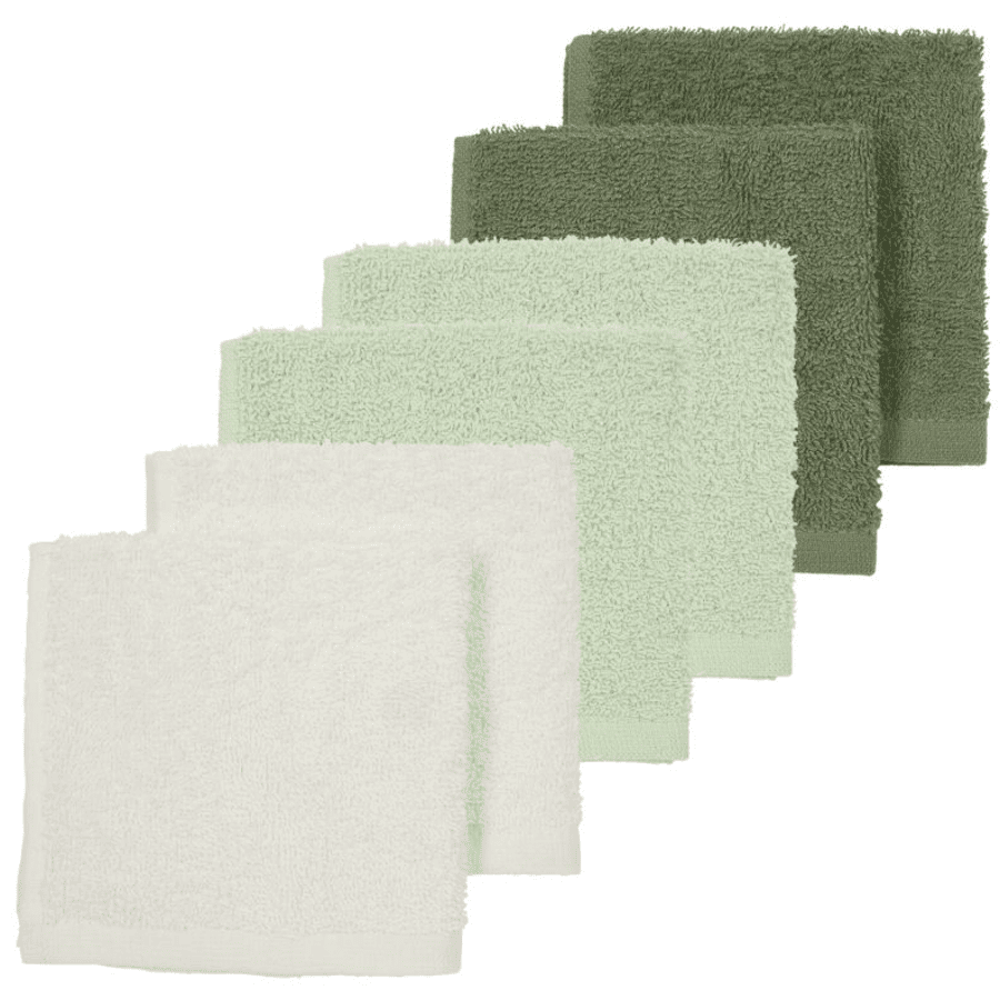 MEYCO Langes bébé Offwhite/Soft Green/Forest Green lot de 6