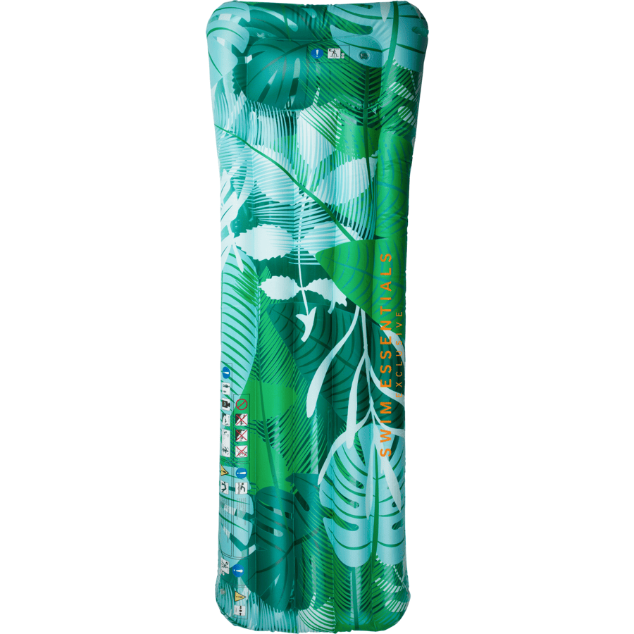 Swim Essentials Materassino gonfiabile Luxus, Green Tropical Leaves 