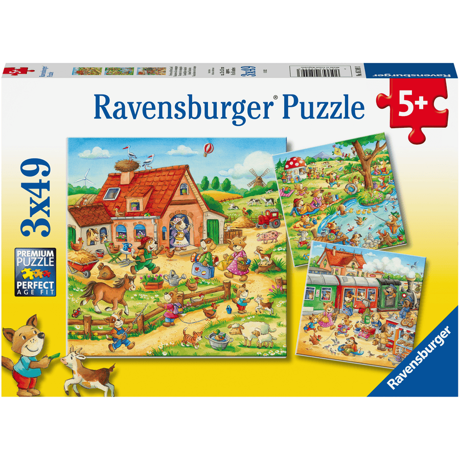 Zich voorstellen Springplank uitspraak Ravensburger 3x49 Vakantie op het platteland puzzel | pinkorblue.nl