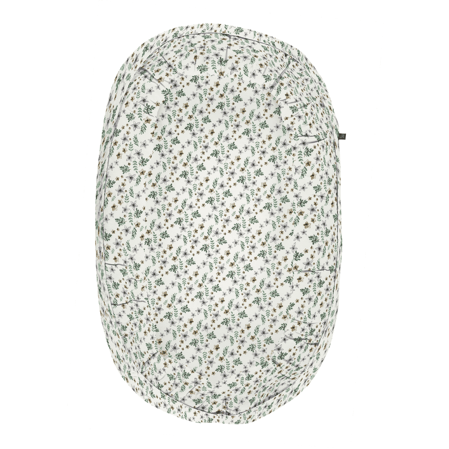 Alvi ® Nido Snooze Petit Fleurs verde/blanco