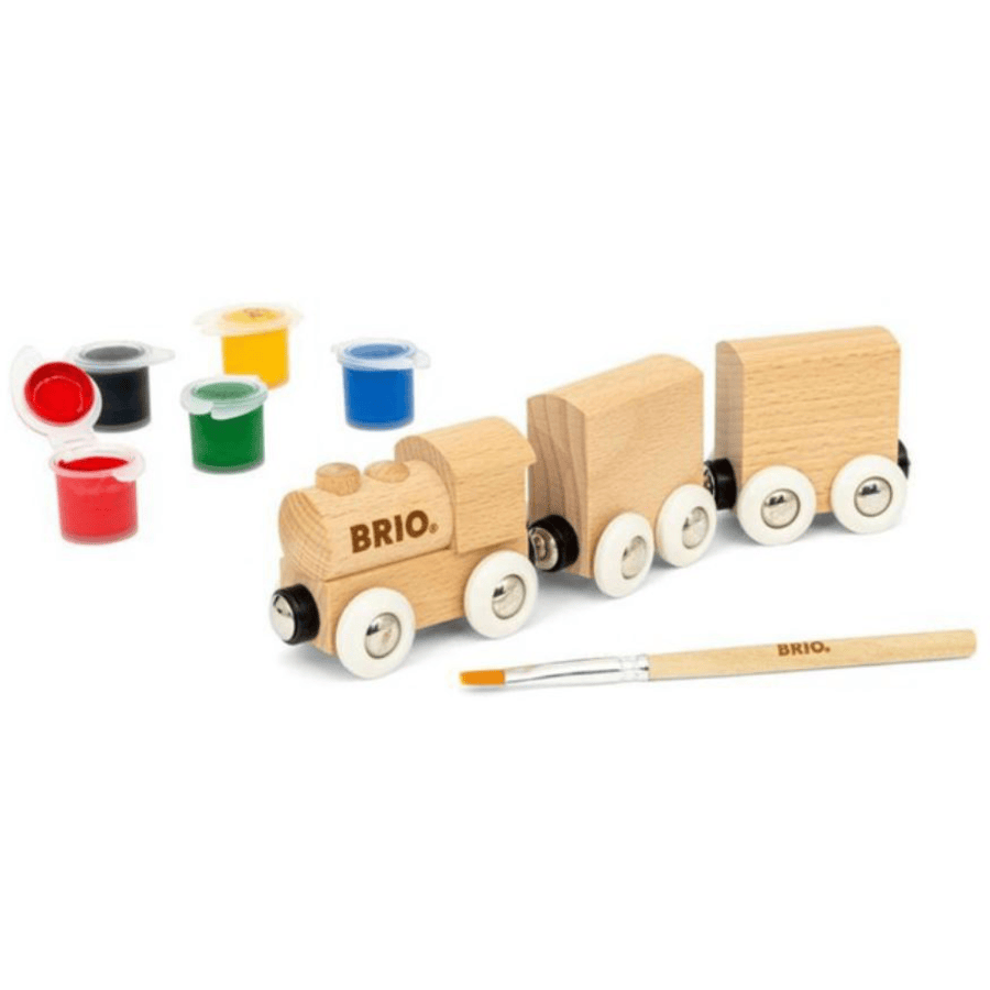 BRIO® WORLD wooden train to paint