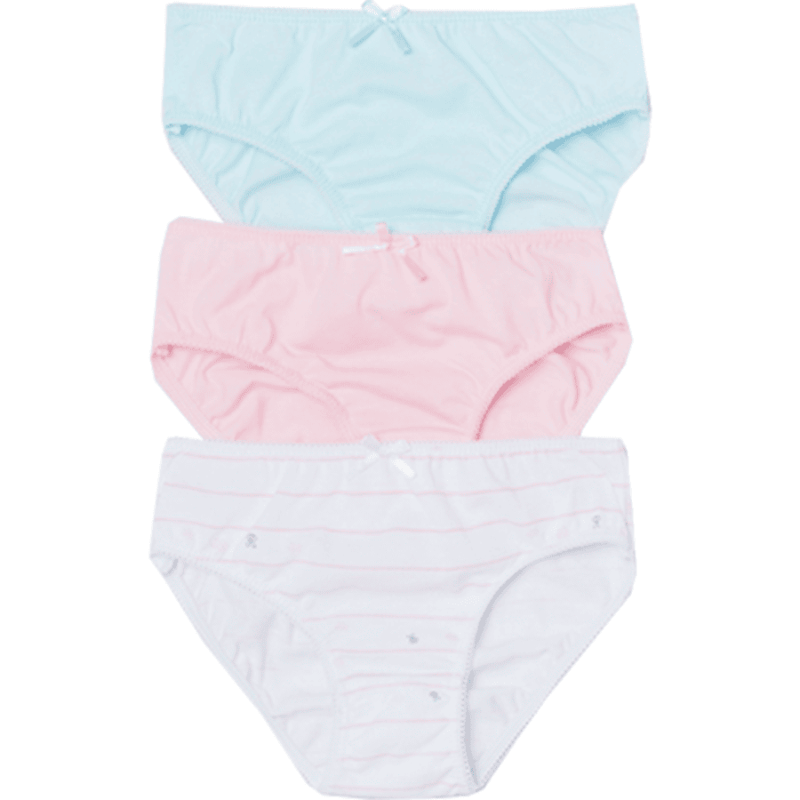 OVS Slip, 3 pz, bianco/rosa/azzurro