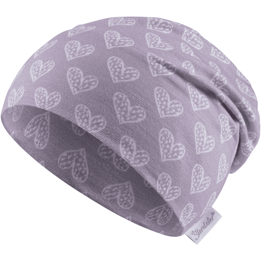 Sterntaler Bonnet Slouch Coeurs lilas 