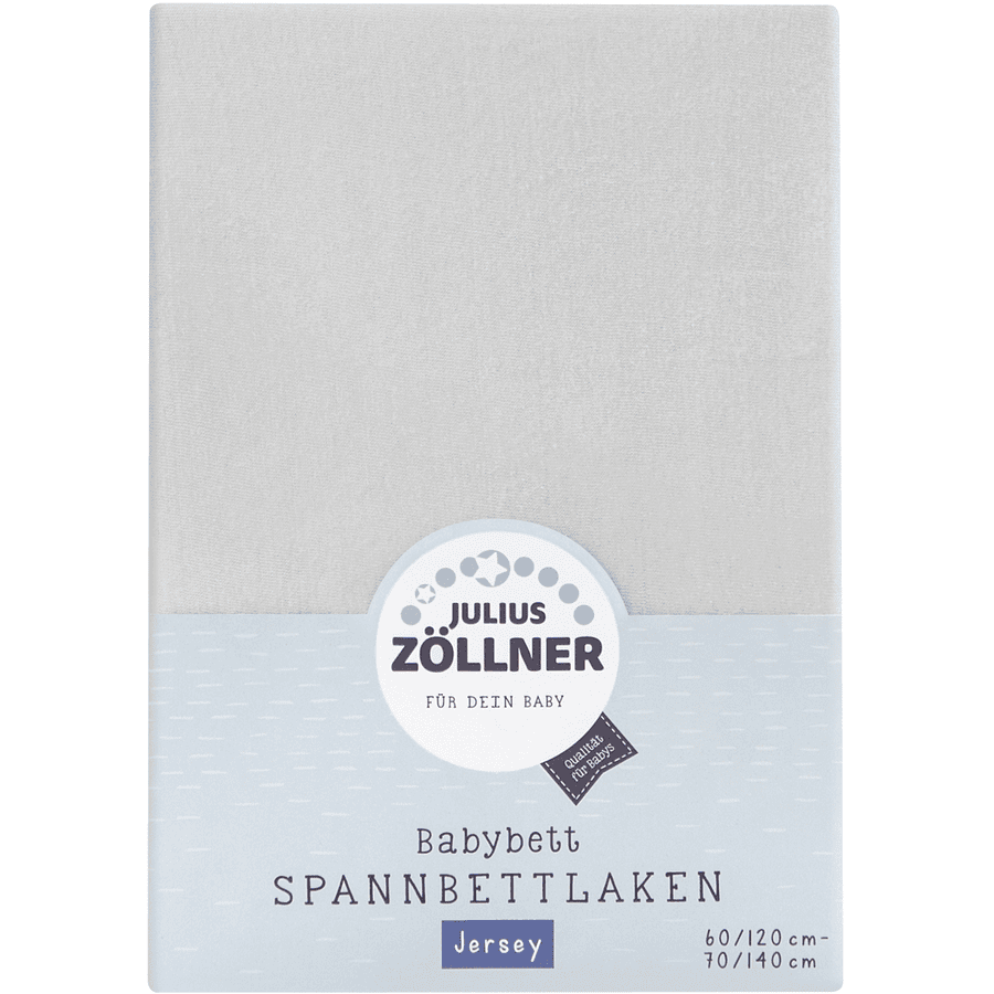 JULIUS ZÖLLNER Drap housse pour lit enfant jersey gris clair 60x120-70x140 cm