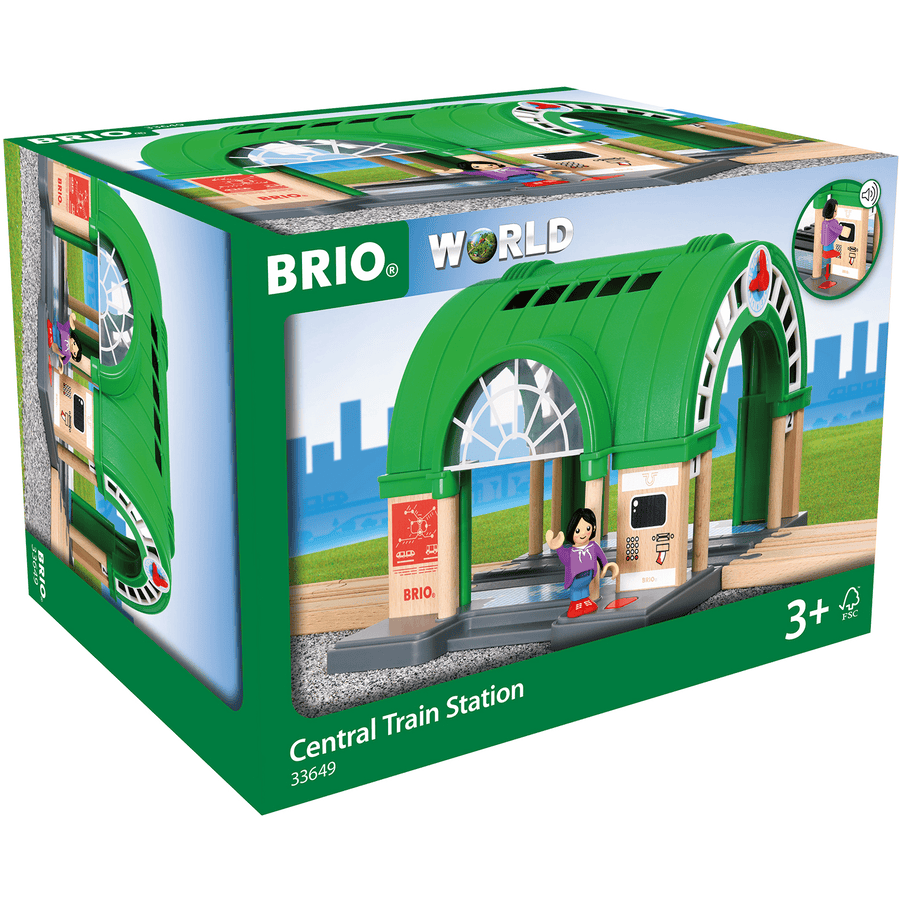 BRIO® WORLD Figurine gare centrale sonore et distributeur 33649