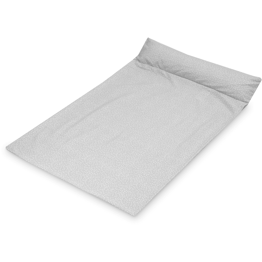 JULIUS ZÖLLNER Housse pour matelas à langer jersey Loop Comfy Softy Tiny Squares Grey 85x75 cm