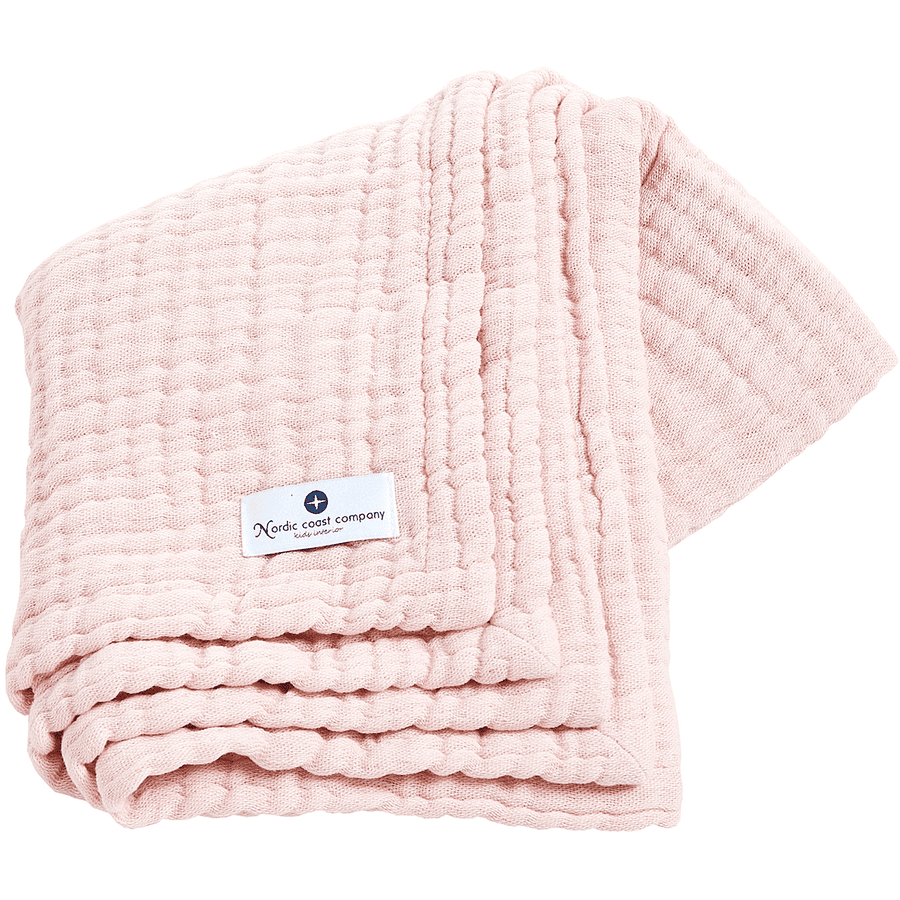 Nordic Coast Company Mušelínová deka růžová 80 x 80 cm