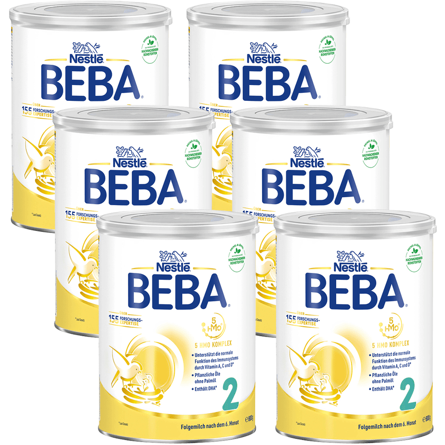Nestlé BEBA 2 Folgemilch 6 x 800 g nach dem 6. Monat