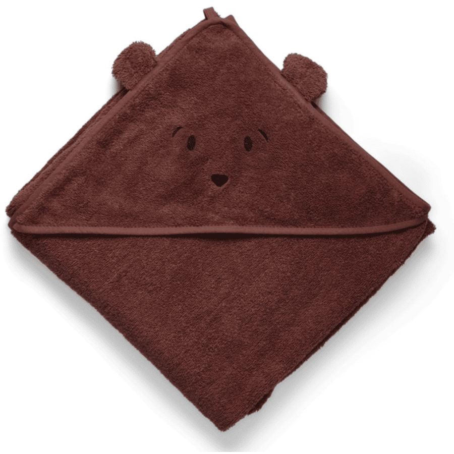 nuuroo Ręcznik z kapturem Aki 70 x 70 cm Mahoń