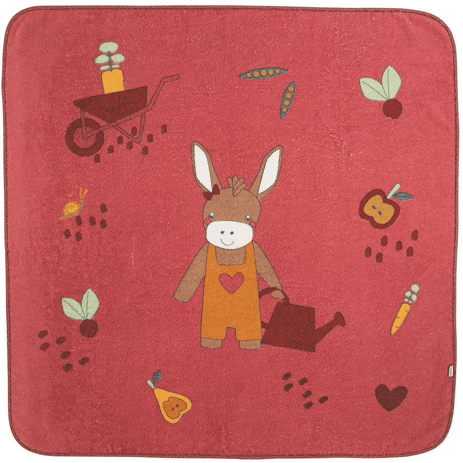 Sterntaler Badetuch Emmily hellrot 100 x 100 cm