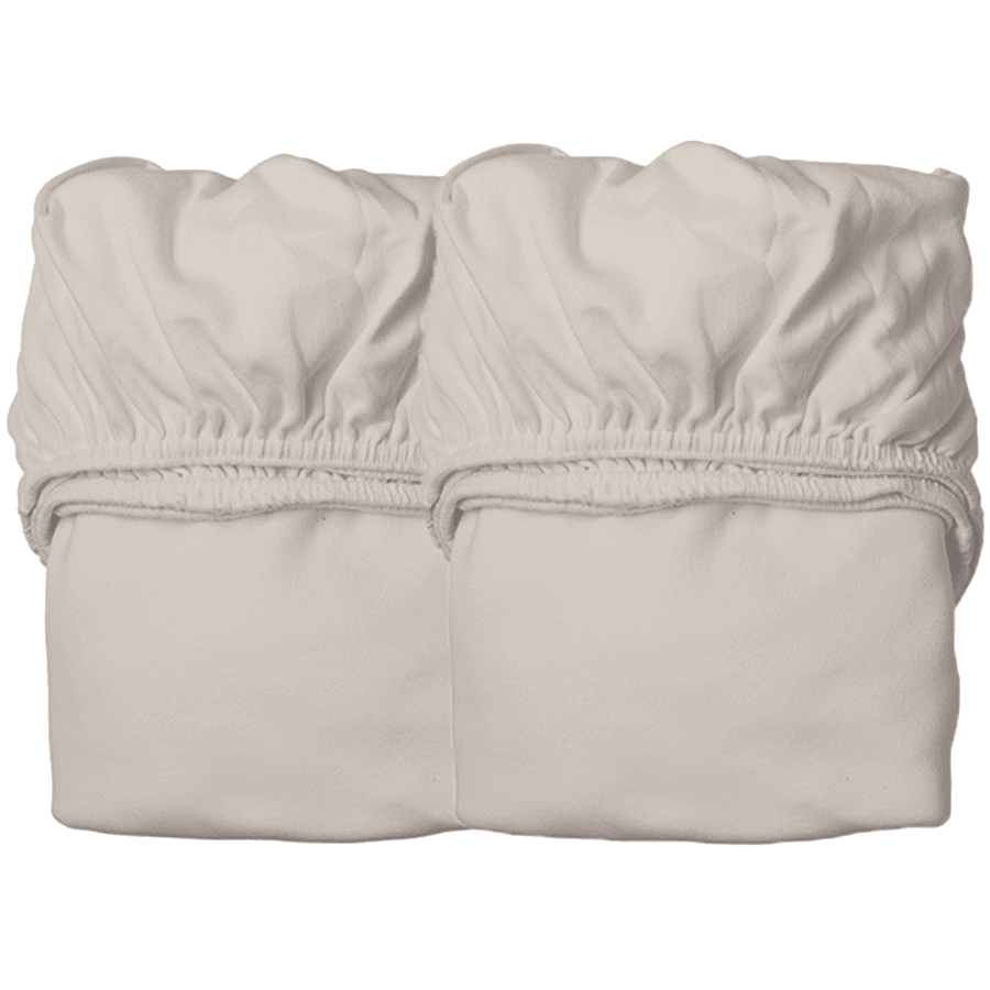 Leander Spannbettlaken für Babybett 2er-Pack cappuccino