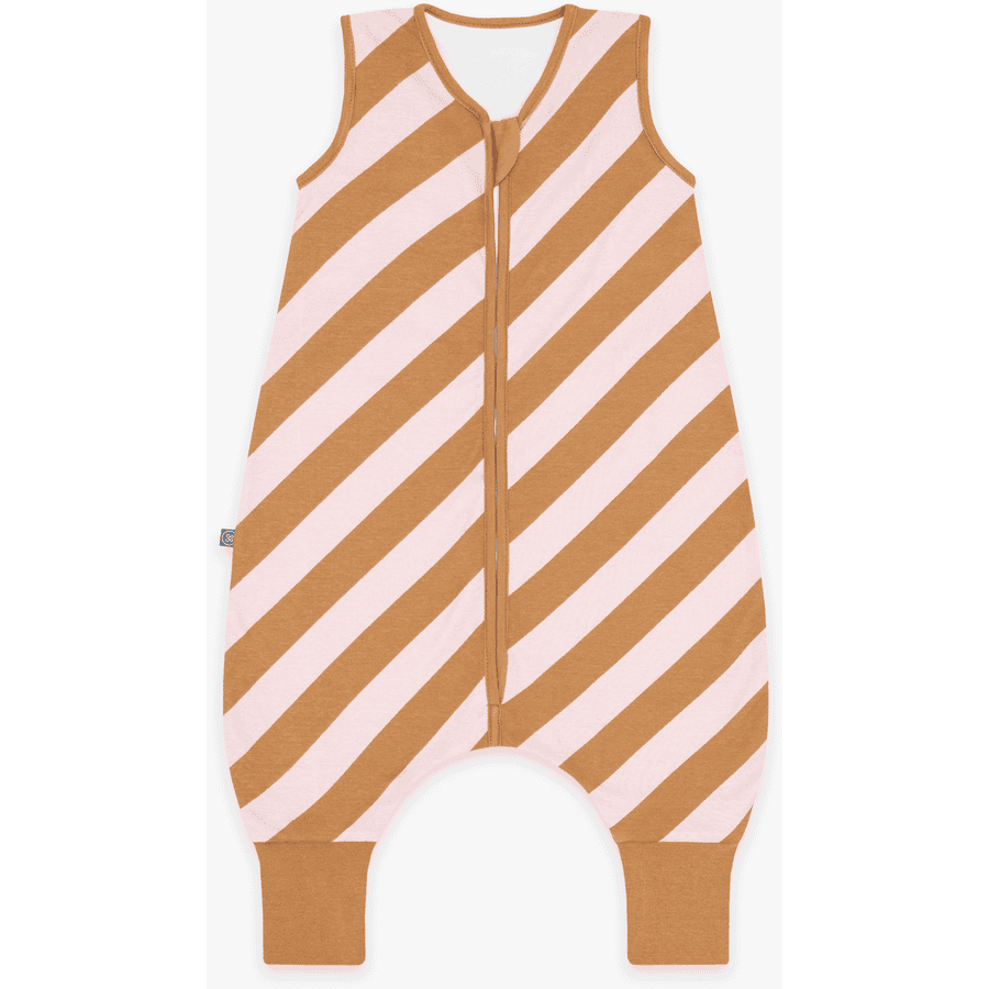 emma &amp; noah sovepose med føtter striper rosa