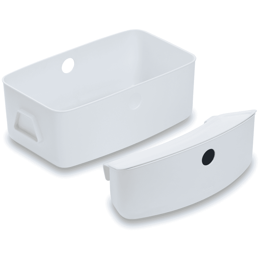 hauck Boîtes de rangement pour chaise haute enfant Alpha White lot de 2