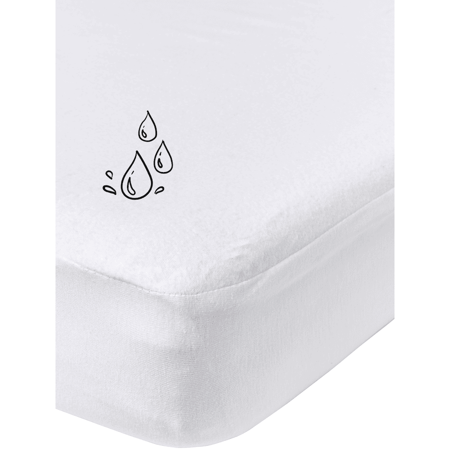 MEYCO Drap housse pour lit enfant molleton imperméable white 120x200 cm