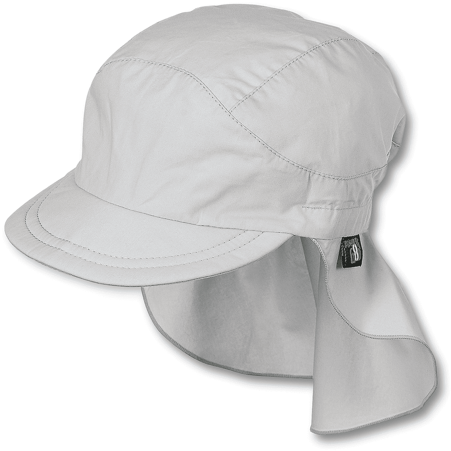 Sterntaler gorra con protección de cuello gris claro