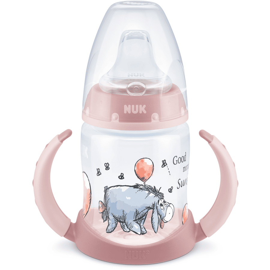 NUK Láhev na pití First Choice Disney Medvídek Pú v růžové barvě