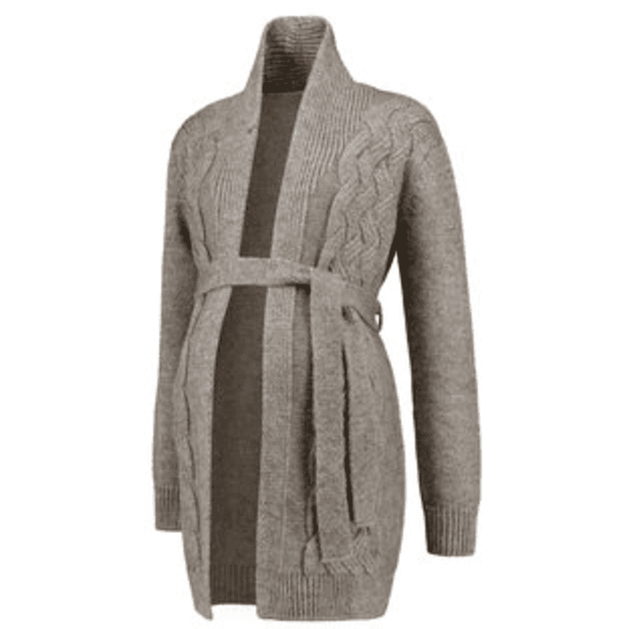 LOVE2WAIT  Cardigan med kabel til gravide under barsel sand 