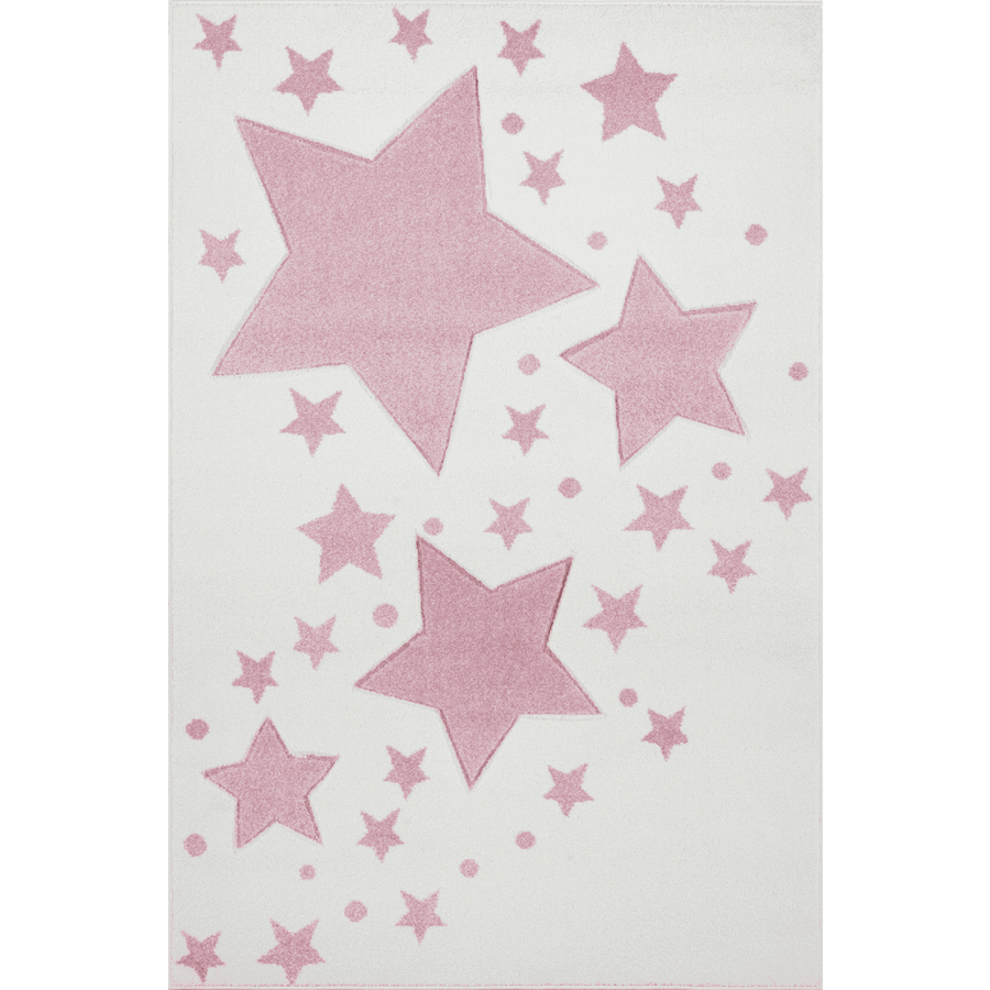 LIVONE Vloerkleed Kids Love Rugs Starline creme/roze 120 x 170 cm