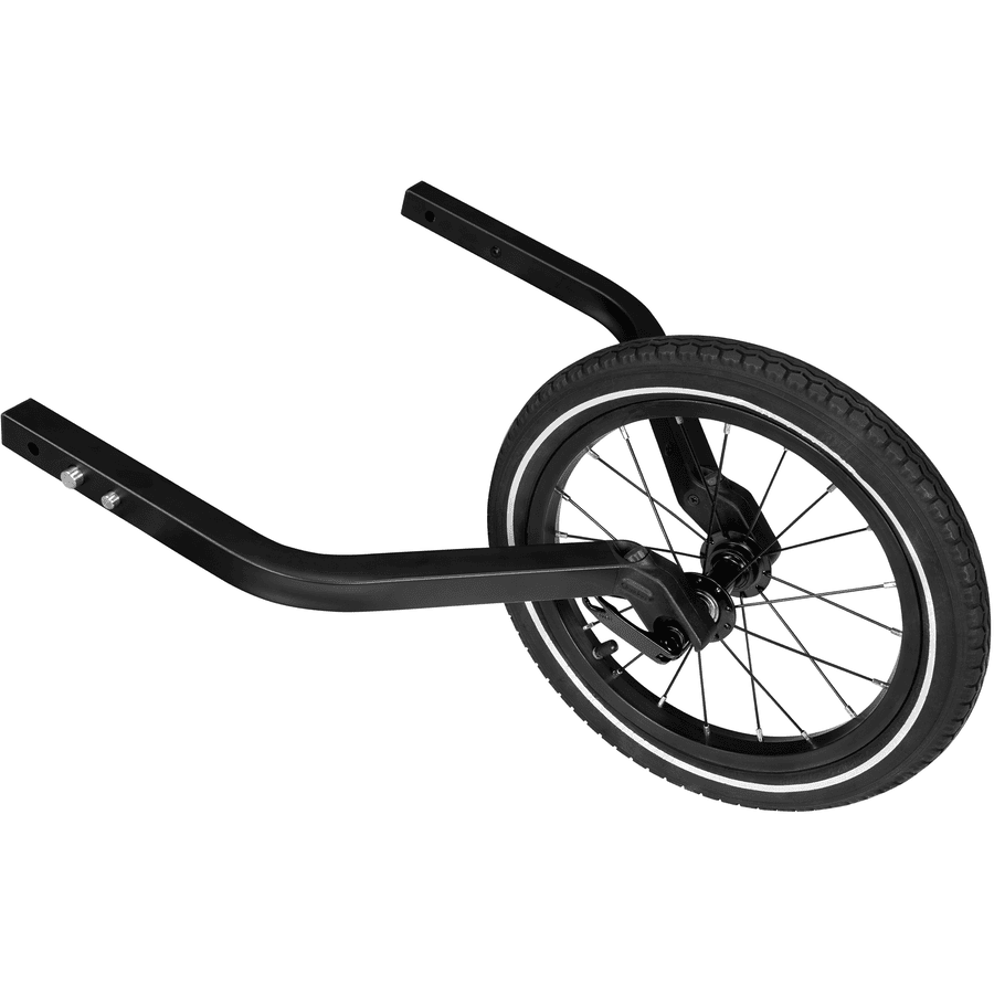 Qeridoo ® 14" joggehjul med gaffelsystem for toseter svart
