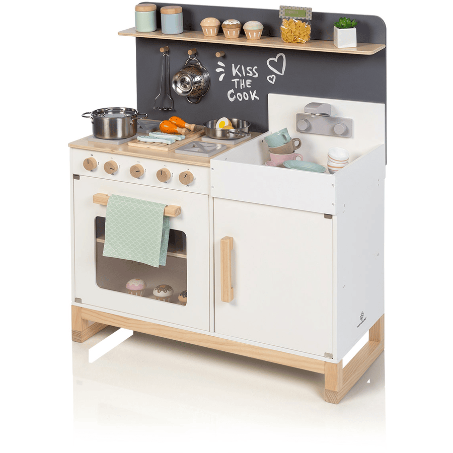 MUSTERKIND® Cuisine enfant Linum bois, blanc/naturel