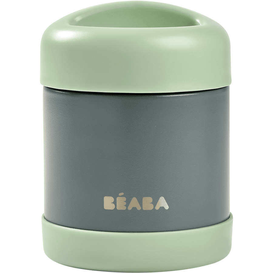 BEABA® Portionsbehälter aus Edelstahl, mineral grau/salbeigrün 300 ml