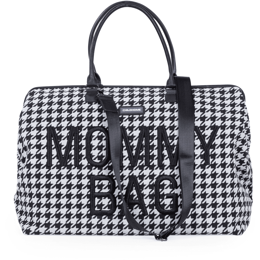 CHILD HOME Luiertas Mommy Tas Groot Houndstooth Zwart