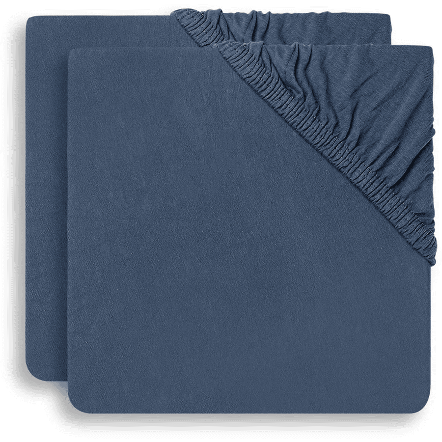jollein Jersey Spannbettlaken 2er-Pack jeans blue 60x120 cm