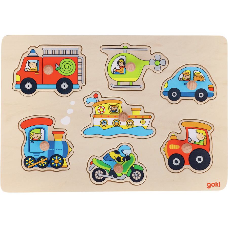 goki Puzzle de juguete Medios de transporte de 7 piezas