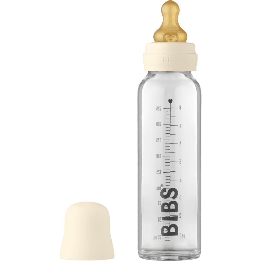 BIBS Babyflaske komplet sæt 225 ml, elfenbensfarvet