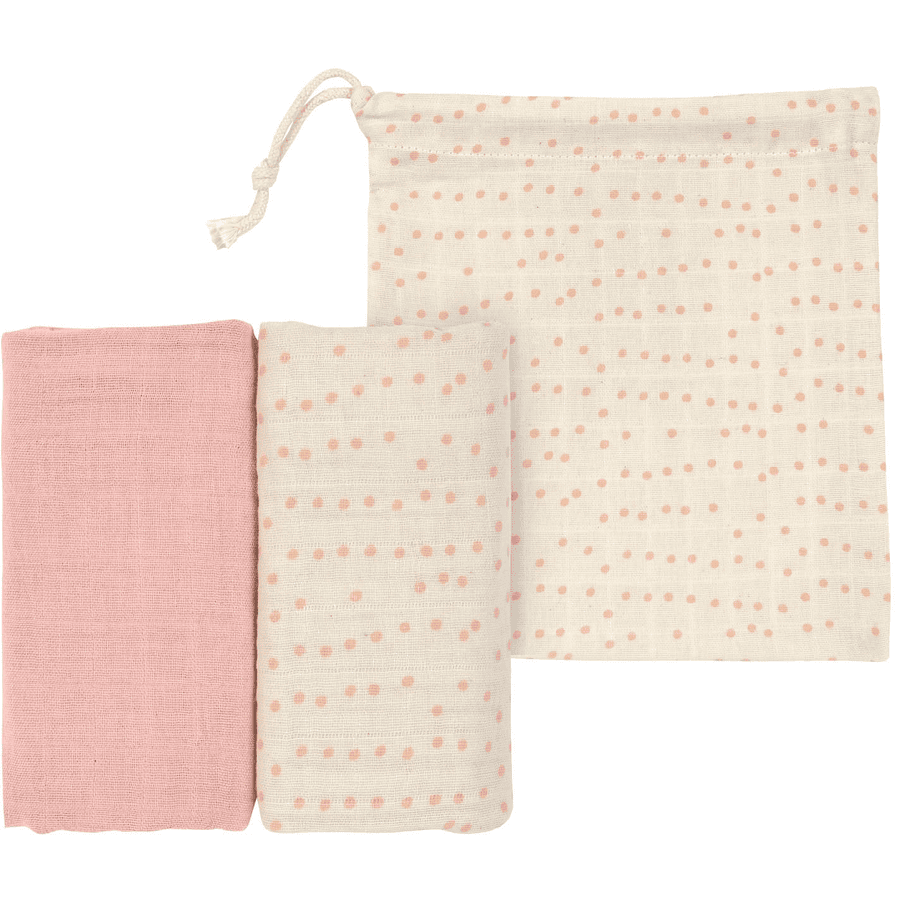 LÄSSIG Gazeklude M 2-pack rose 60 x 60 cm