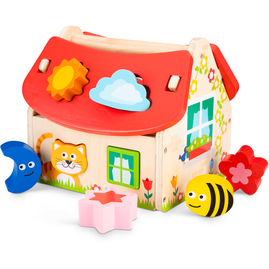 New Class ic Toys Sorteerspel Huis 8 Stenen gekleurd