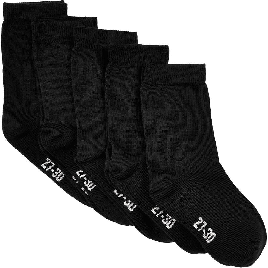 Minymo Socken 5er Pack Black