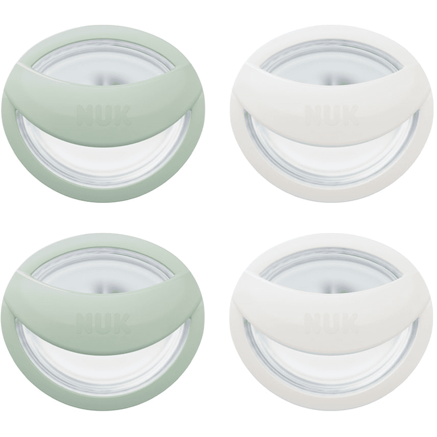 NUK Ciuccio Mommy Feel, 0-9 mesi, verde/bianco 4 pezzi