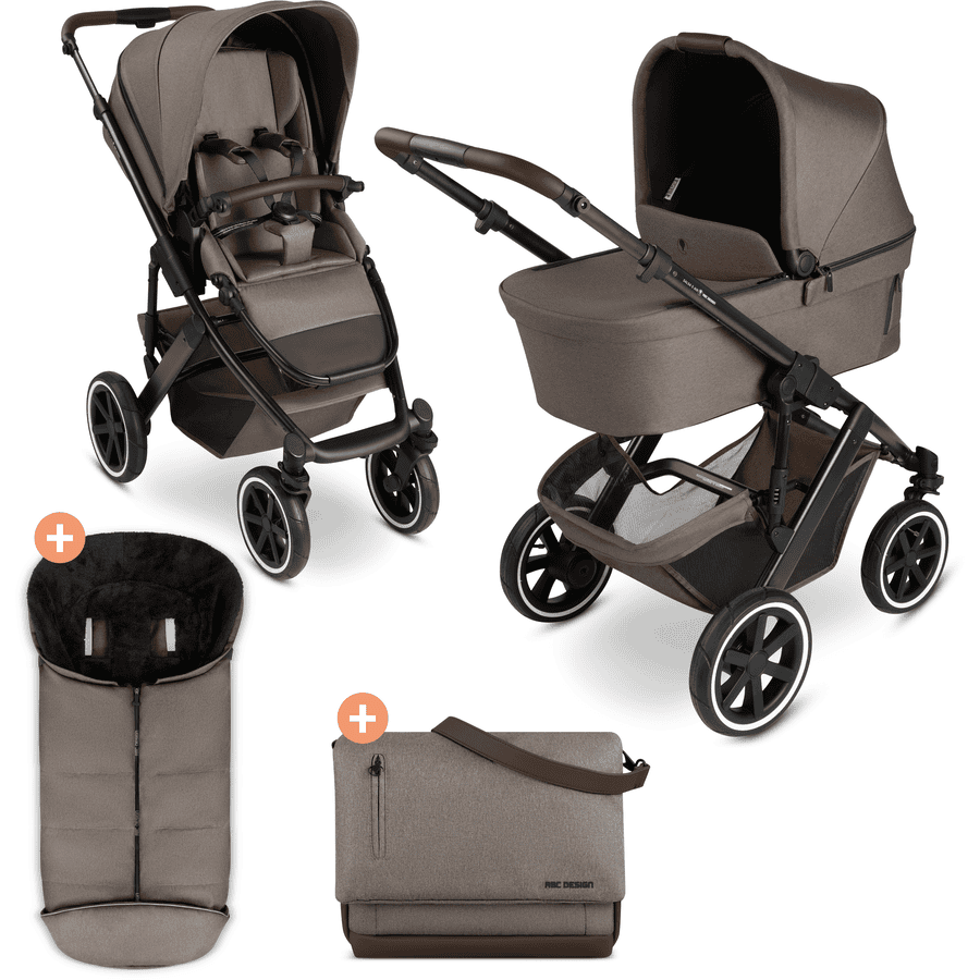 ABC DESIGN Urban Salsa 5 Air kinderwagen incl. luiertas en wintervoetenzak nature 