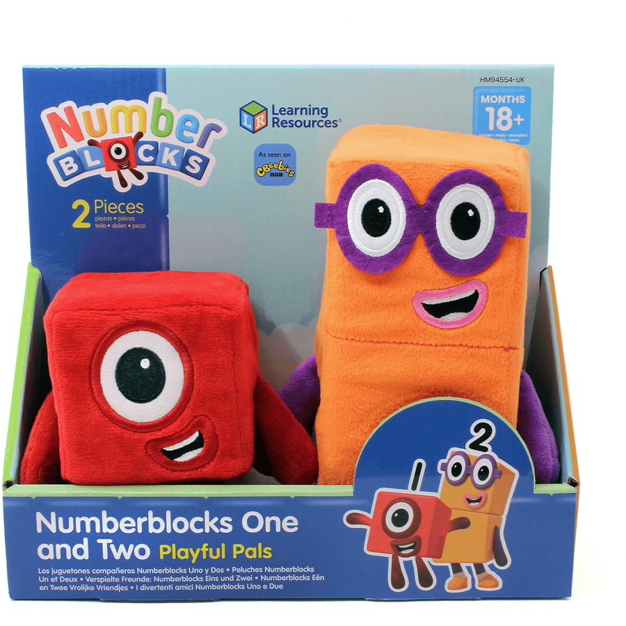 Learning Resources® Peluches Numberblocks un et deux Playful Pals