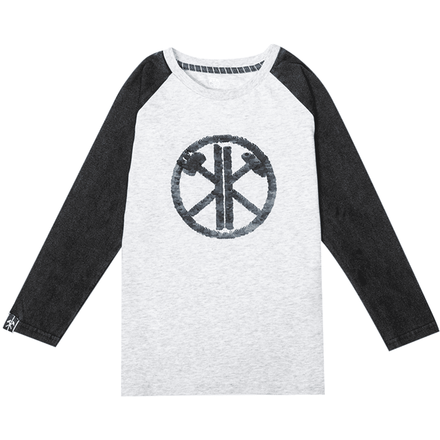 Kohleknirpse Longsleeve Pluto charbon / gris clair