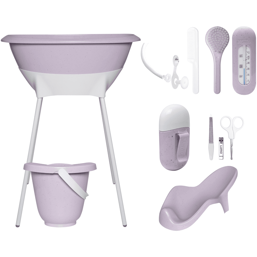 Luma® Babycare Bade- und Pflegeset Speckles Lila