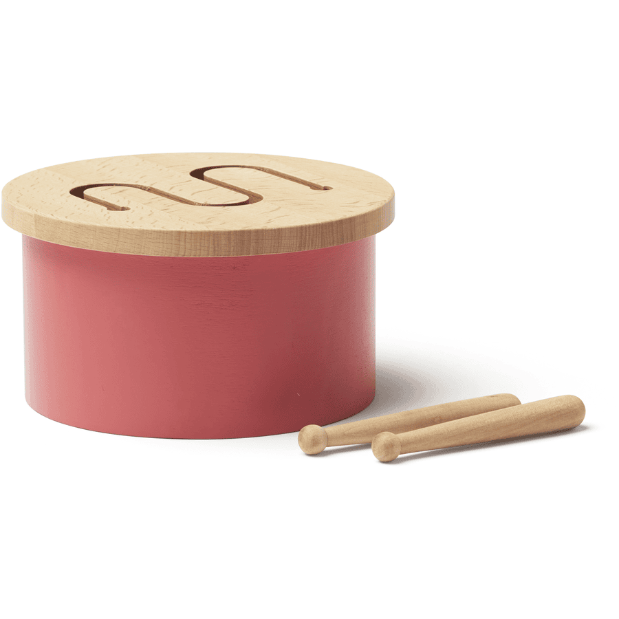 Kids Concept® Tambour enfant bois rouge clair