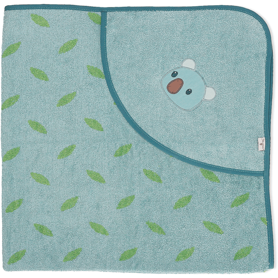Sterntaler Badehåndklæde med hætte Kalla blå melange 100 x 100 cm 