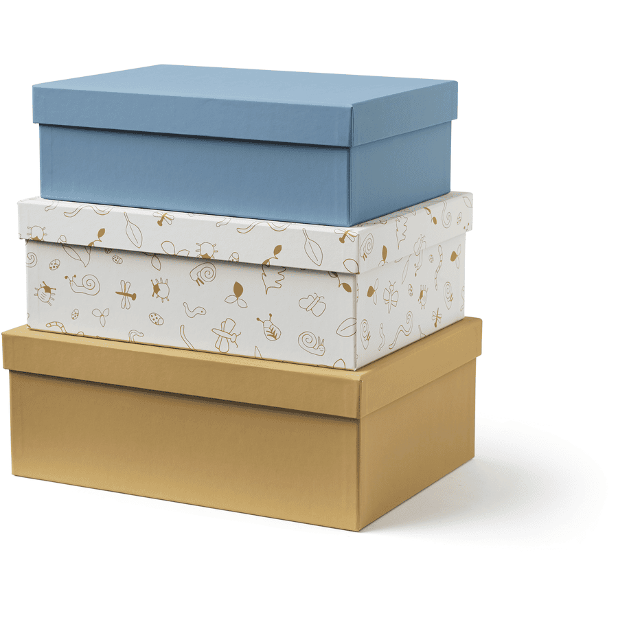 Kids Concept® Aufbewahrungsboxen 3 Stk. ,blau