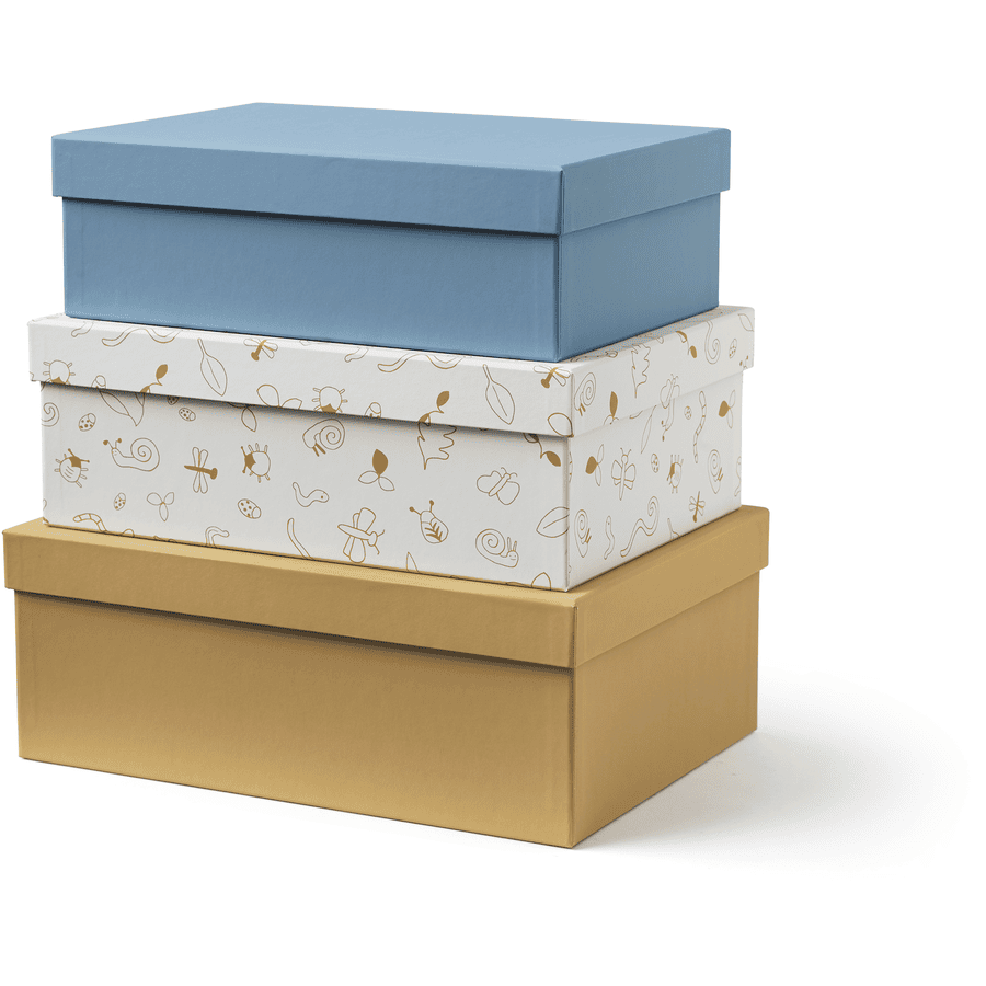 Kids Concept ® Cajas de almacenaje 3 unid. azul