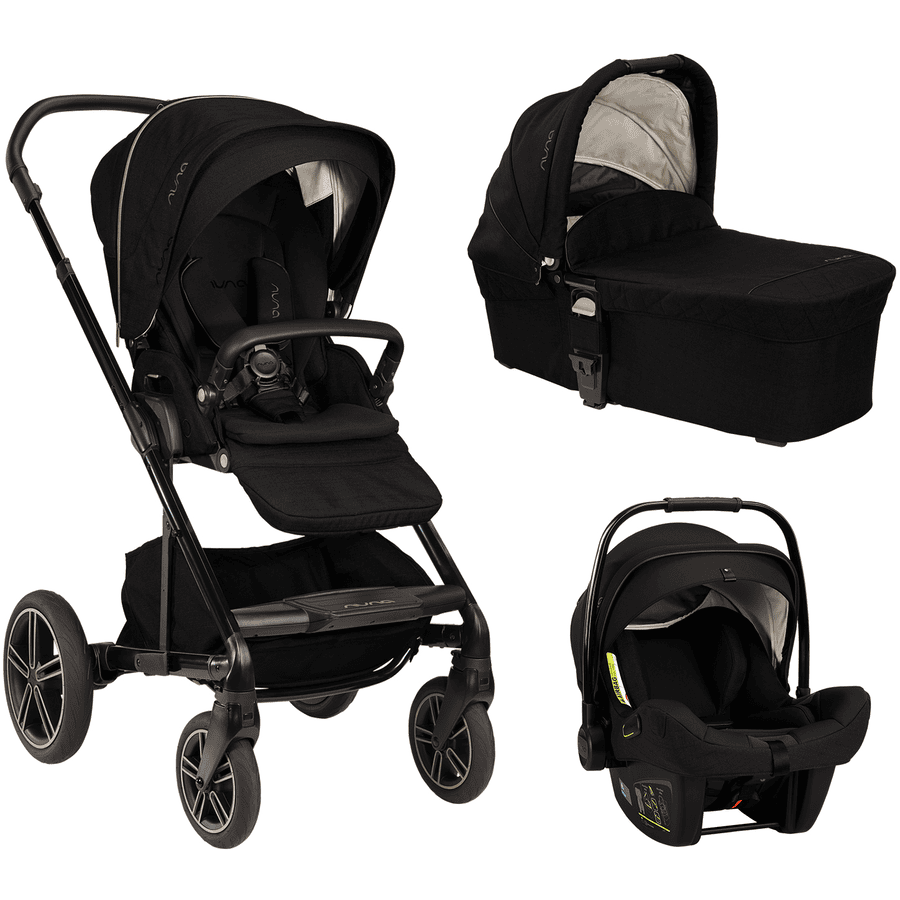 Nuna Kinderwagen MIXX next inkl. Babywanne & Babyschale PIPA next i-Size Riveted