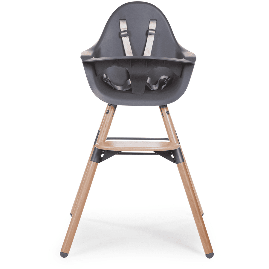 CHILDHOME Hochstuhl Evolu 2 natur/grau 2-in-1 + Ring