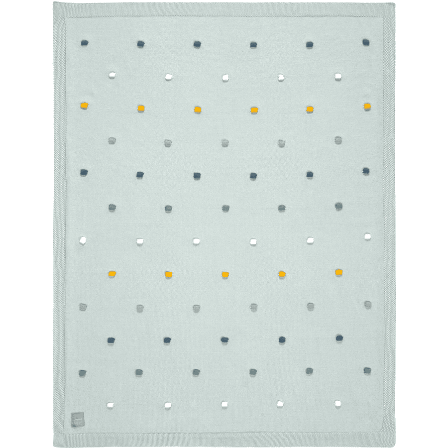 LÄSSIG Plaid enfant mailles pois menthe clair 80x100 cm