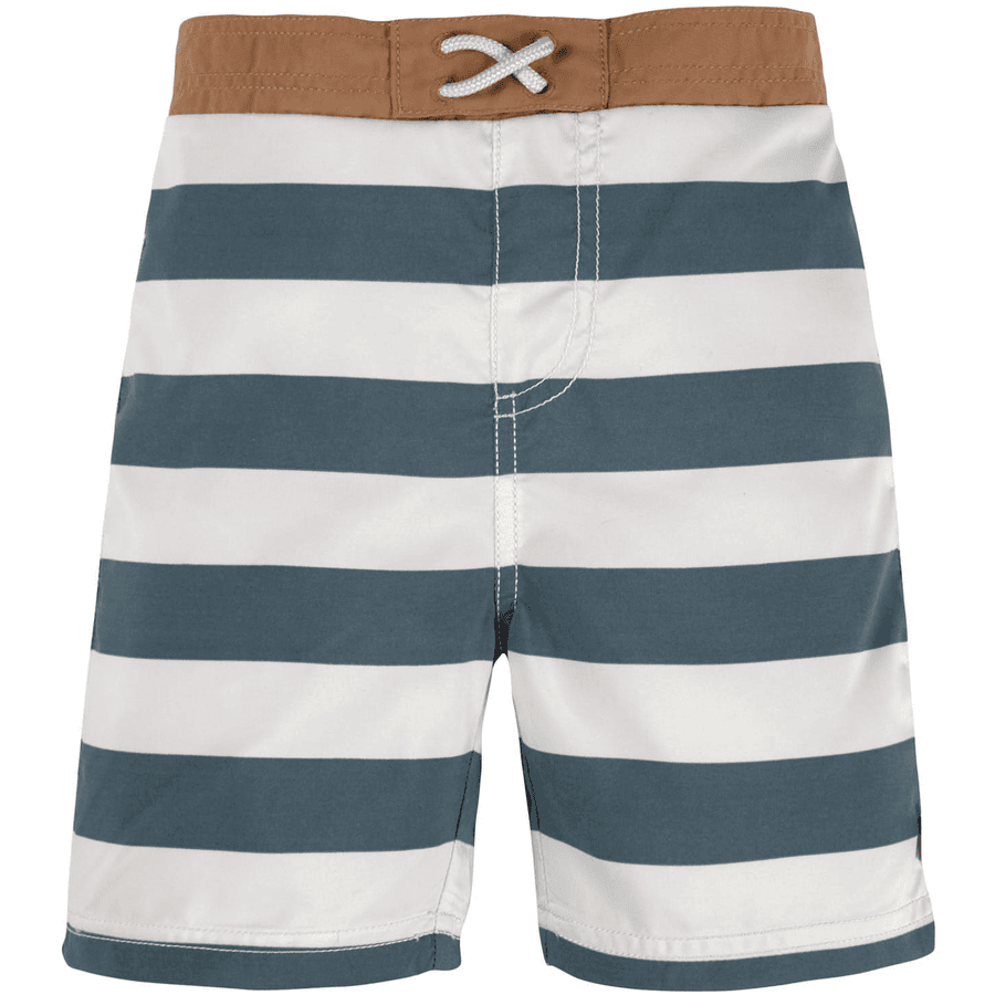 LÄSSIG Stripes UV zwemshort blok wit blauw